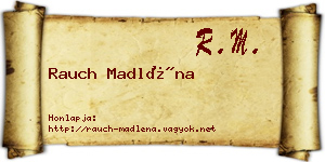 Rauch Madléna névjegykártya